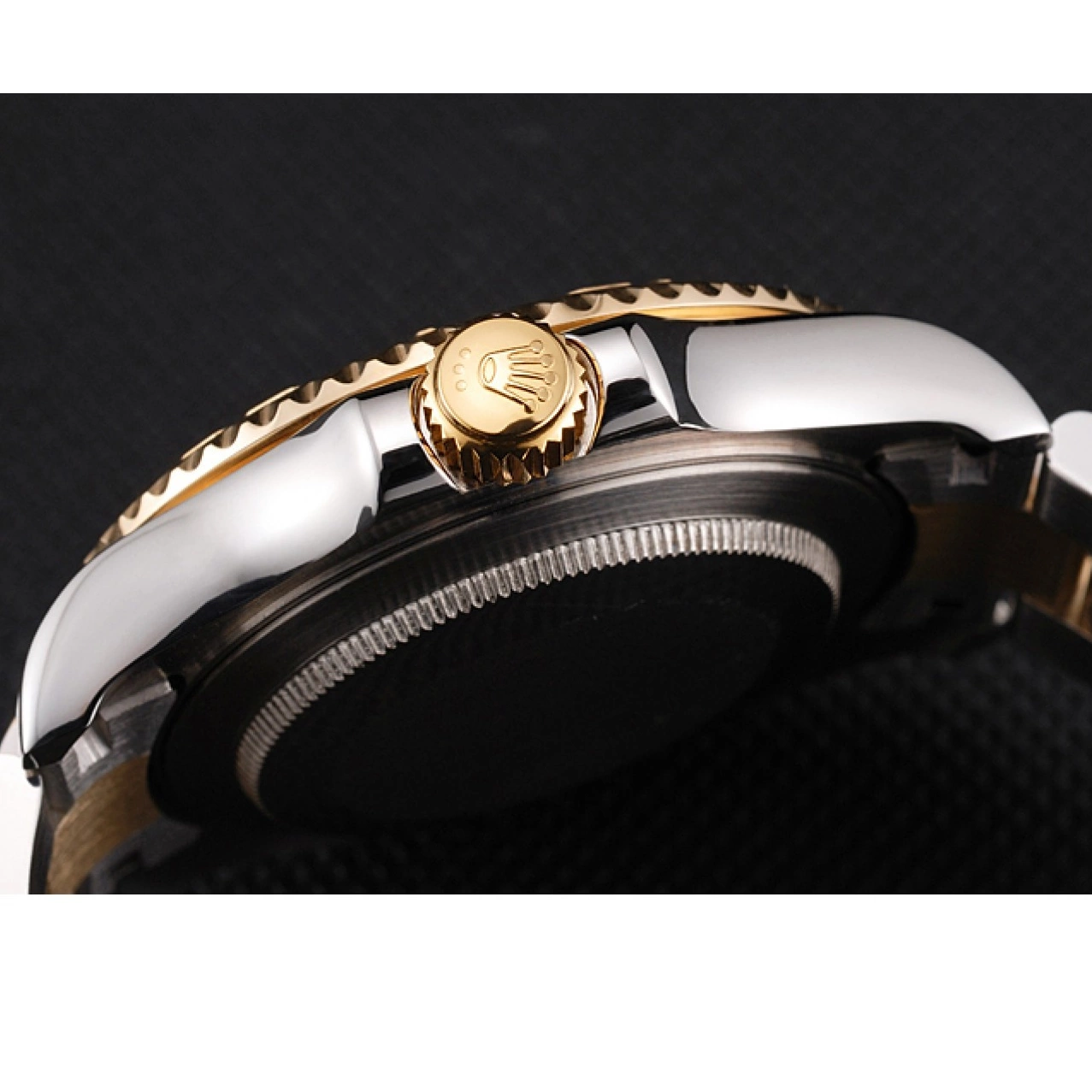Aaa replica watch Bezel Swiss Stainless Tone Yacht-Master Dial Champagne Steel Bracelet Two Rolex Case Gold 0519